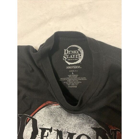 Demon Slayer Kimetsu No Yaiba Black Cotton Shirt Large - Picture 3 of 6